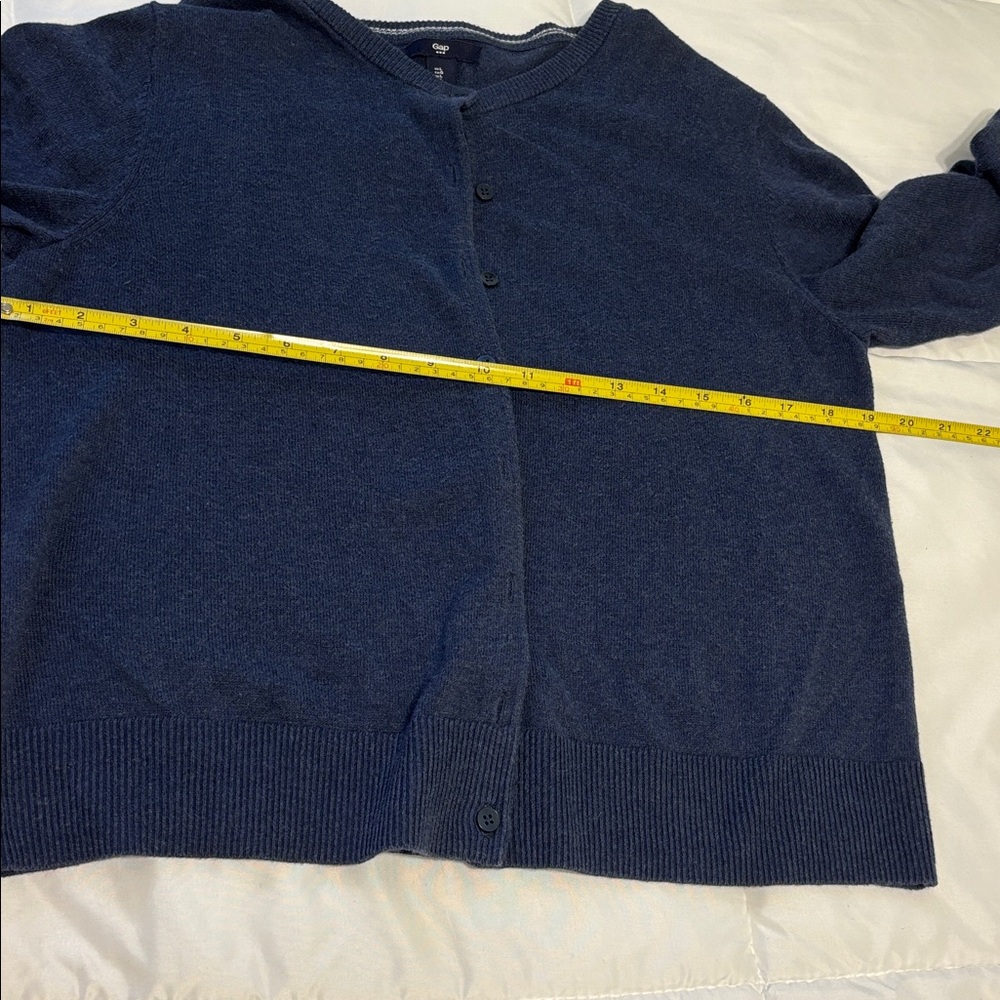 GAP Navy Blue 3/4 Length Sleeve Button-Up Cardigan - Picture 4 of 6
